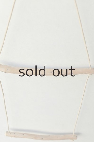 画像2: ストールハンガー二段タイプ（丸折・クリーム） (2)