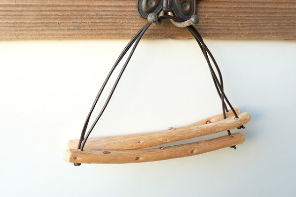 画像4: ストールハンガー（丸折り・ダークブラウン） (4)