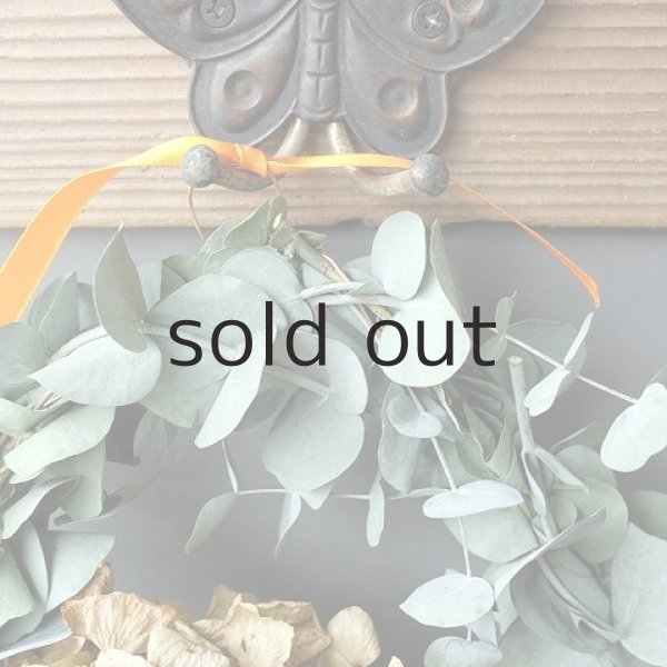 画像2: Dry plants for decor ユーカリリース(銀丸葉+ドライアジサイ+ユリの実+ユーカリの実) (2)