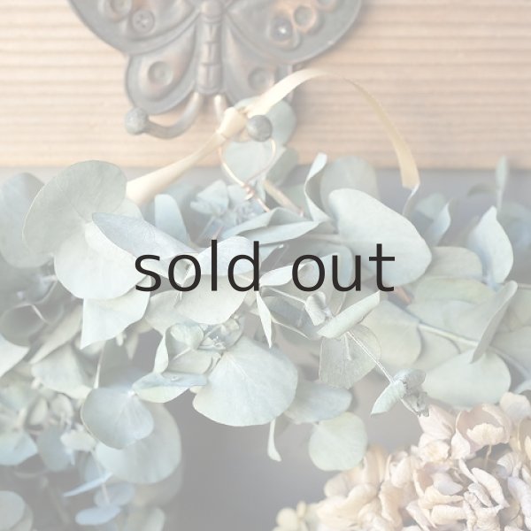 画像2: Dry plants for decor ユーカリリース(銀丸葉+ドライアジサイ2種+蓮の花托+ユーカリの実) (2)