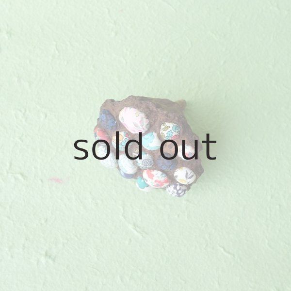 画像2: 蓮の花托オブジェ・リバティプリント  by GRAY and GREEN (2)