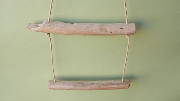 画像2: ストールハンガー二段タイプ（丸折・クリーム） (2)