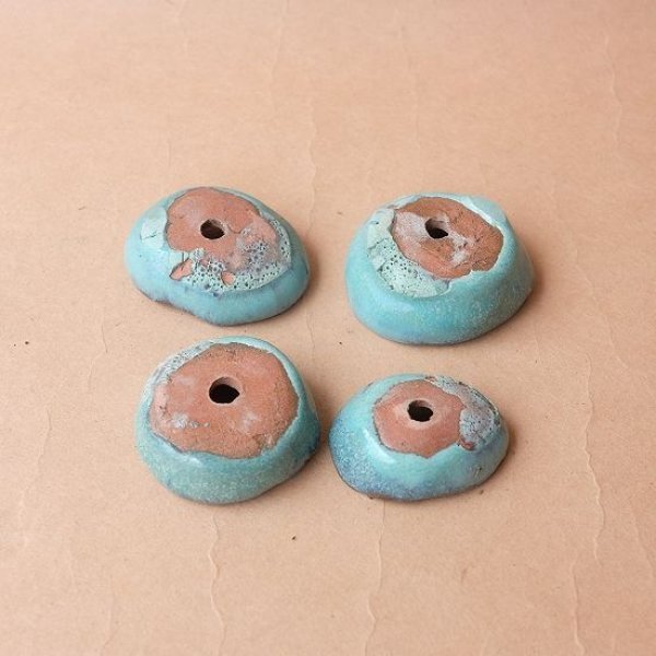 画像5: ハンドメイドミニ塗り鉢4個セット（USED） (5)