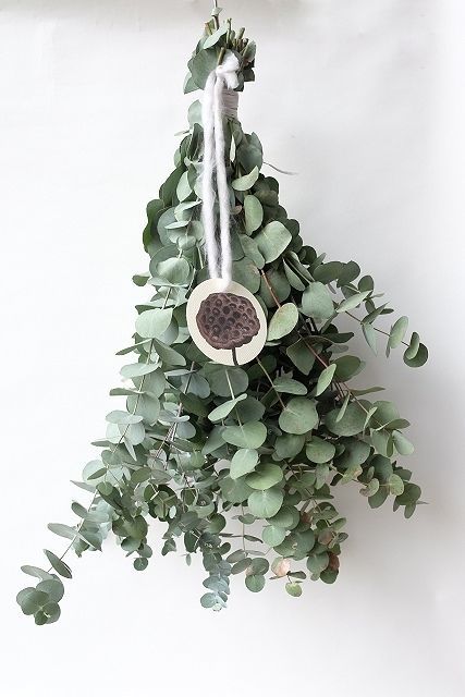 Dry plants for decor ユーカリ2種シンプルスワッグ1点UPしました。