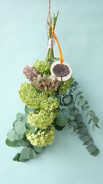  Dry plants for decor ドライアジサイブーケ1点UPしました。